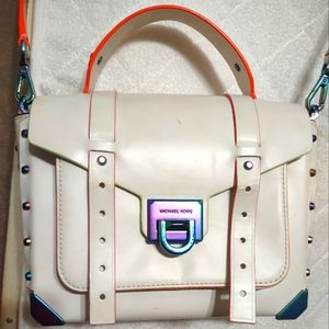 Unique Michael kors purse white and multicolored